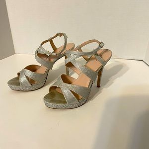 Heels - Silver with Crystals - Size 9